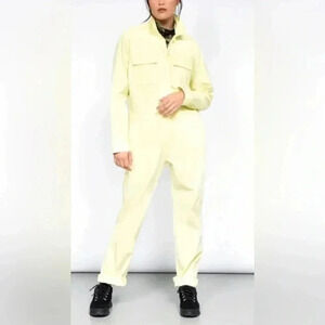 NWT Wildfang The Essentail short sleeve cotton green athletic pockets Coverall M